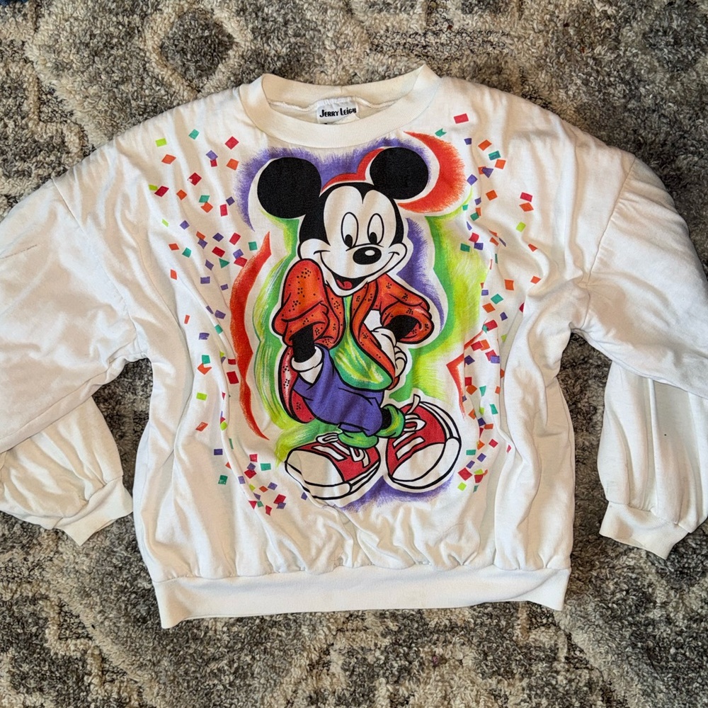 Vtg 90s Mickey Mouse Jerry Leigh Crewneck